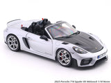 2023 Porsche 718 982 Spyder RS Weissach Silver  1:18 Norev Licensed Diecast Scale Model Car