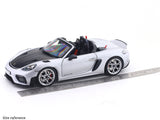 2023 Porsche 718 982 Spyder RS Weissach Silver  1:18 Norev Licensed Diecast Scale Model Car