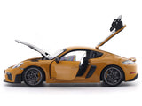 2023 Porsche Cayman GT4 RS Weissach Bahama Yellow 1:18 Norev Licensed Diecast Scale Model Car