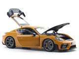2023 Porsche Cayman GT4 RS Weissach Bahama Yellow 1:18 Norev Licensed Diecast Scale Model Car