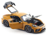 2023 Porsche Cayman GT4 RS Weissach Bahama Yellow 1:18 Norev Licensed Diecast Scale Model Car