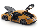 2023 Porsche Cayman GT4 RS Weissach Bahama Yellow 1:18 Norev Licensed Diecast Scale Model Car