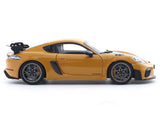 2023 Porsche Cayman GT4 RS Weissach Bahama Yellow 1:18 Norev Licensed Diecast Scale Model Car