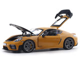 2023 Porsche Cayman GT4 RS Weissach Bahama Yellow 1:18 Norev Licensed Diecast Scale Model Car
