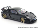 2023 Porsche Cayman GT4 RS Weissach Brewster Green 1:18 Norev Licensed Diecast Scale Model Car