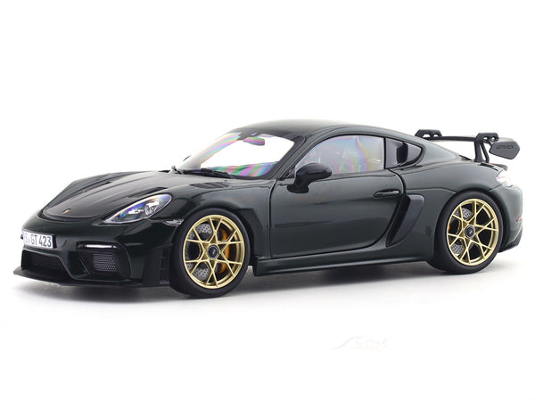 2023 Porsche Cayman GT4 RS Weissach Brewster Green 1:18 Norev Licensed Diecast Scale Model Car