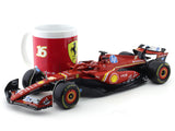 2024 Ferrari SF24 #16 Charles Leclerc 1:18 Bburago Scale Model car & coffee mug