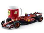 2024 Ferrari SF24 #16 Charles Leclerc 1:18 Bburago Scale Model car & coffee mug