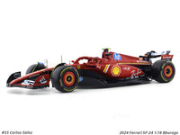 2024 Ferrari SF-24 #55 Carlos Sainz 1:18 Bburago Scale Model car collectible