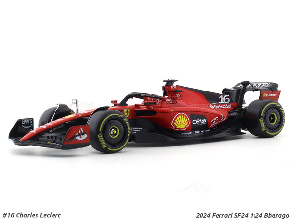 2024 Ferrari SF24 #16 Charles Leclerc 1:24 Bburago licensed Formula 1 Scale Model collectible