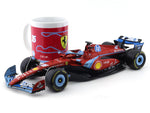 2024 Ferrari SF24 #16 Charles Leclerc Miami GP 1:18 Bburago & Coffee mug set