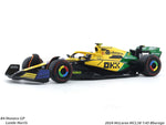 2024 McLaren MCL38 No.4 Lando Norris Senna Tribute 1:43 Bburago Formula 1 diecast scale model car