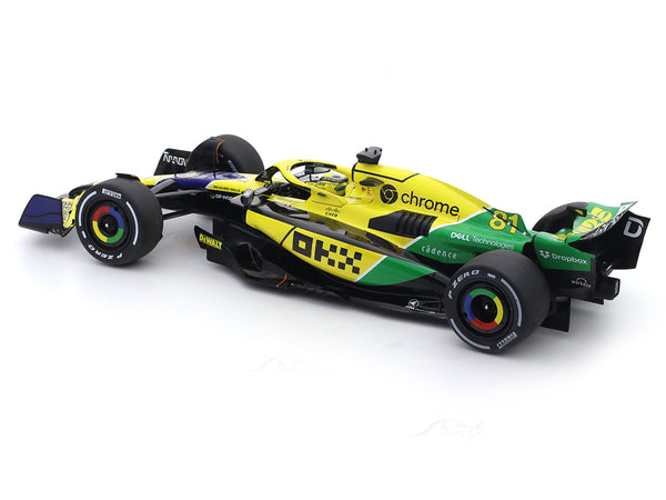 Solido Modellauto McLaren F1 Team MCL38 #81 Monaco GP 2024 grün gelb Piastri, Maßstab 1:18, Sammlerauto Solido Modellauto McLaren F1 Team MCL38 #81 Monaco GP 2024 grün gelb Piastri, Maßstab 1:18, Sammlerauto