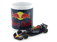 Coffee mug & 2024 Oracle Red Bull RB20 No. 11 Sergio Perez 1:43 Bburago Formula 1 diecast scale model car