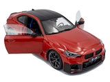 2024 BMW M2 Performance Red 1:18 Solido Licensed Diecast Scale Model Car Collectible