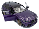 2024 BMW M3 Touring Performance Purple 1:18 Solido Licensed Diecast Scale Model Car Collectible
