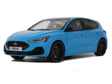 2024 Ford Focus ST Edition Azure Blue 1:18 OttOmobile Licensed Resin Scale Model Car Collectible