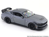 2024 Ford Mustang Dark Horse Grey Acrylic Case 1:24 Bburago Licensed Diecast Scale Model Car Collectible