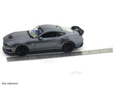 2024 Ford Mustang Dark Horse Grey Acrylic Case 1:24 Bburago Licensed Diecast Scale Model Car Collectible