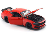 2024 Ford Mustang Dark Horse Red Acrylic Case 1:24 Bburago Licensed Diecast Scale Model Car Collectible