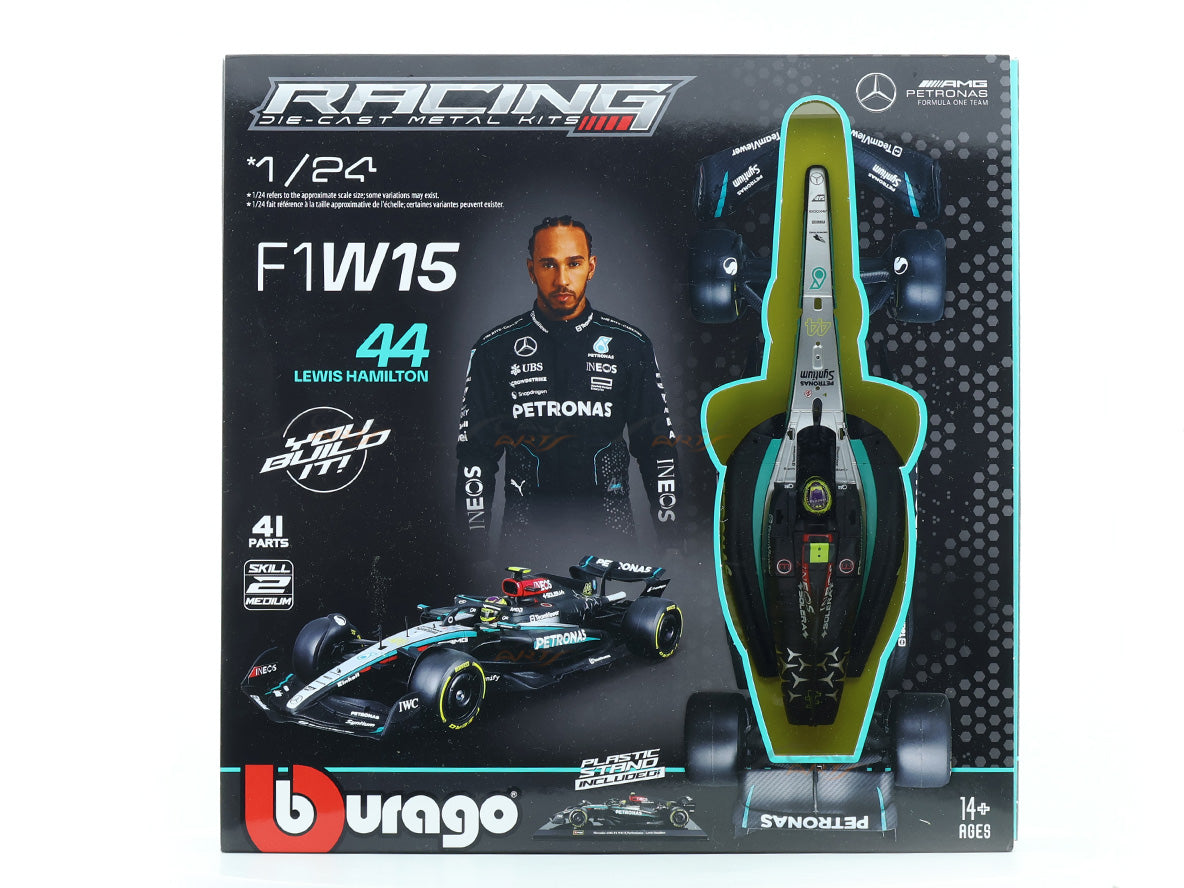 2024 Mercedes-AMG W15 #44 Lewis Hamilton Model Kit 1:24 Bburago ...