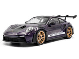 2024 Porsche 911 GT3 RS Weissach Purple 1:18 Solido Licensed Diecast Scale Model Car Collectible