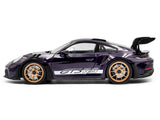 2024 Porsche 911 GT3 RS Weissach Purple 1:18 Solido Licensed Diecast Scale Model Car Collectible