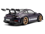 2024 Porsche 911 GT3 RS Weissach Purple 1:18 Solido Licensed Diecast Scale Model Car Collectible