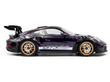 2024 Porsche 911 GT3 RS Weissach Purple 1:18 Solido Licensed Diecast Scale Model Car Collectible