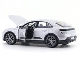 2024 Porsche Macan Turbo Electric Silver 1:24 Bburago Licensed Diecast Scale Model Car Collectible