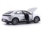 2024 Porsche Macan Turbo Electric Silver 1:24 Bburago Licensed Diecast Scale Model Car Collectible