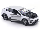 2024 Porsche Macan Turbo Electric Silver 1:24 Bburago Licensed Diecast Scale Model Car Collectible