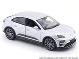 2024 Porsche Macan Turbo Electric Silver 1:24 Bburago Licensed Diecast Scale Model Car Collectible