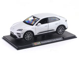 2024 Porsche Macan Turbo Electric Silver 1:24 Bburago Licensed Diecast Scale Model Car Collectible