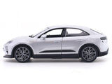 2024 Porsche Macan Turbo Electric Silver 1:24 Bburago Licensed Diecast Scale Model Car Collectible