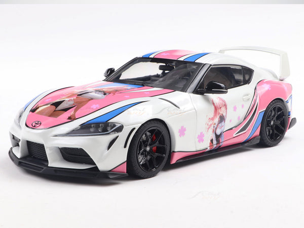 2024 Toyota GR Supra Itasha White 1:18 Solido Licensed Diecast Scale Model Car Collectible