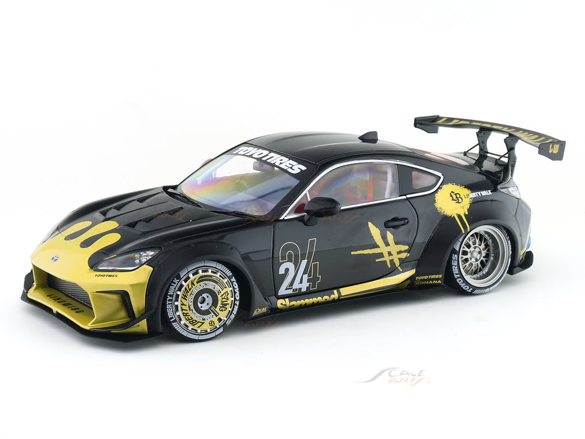 2024 Toyota GR86 Liberty Walk Black Gold 1:18 Solido Licensed