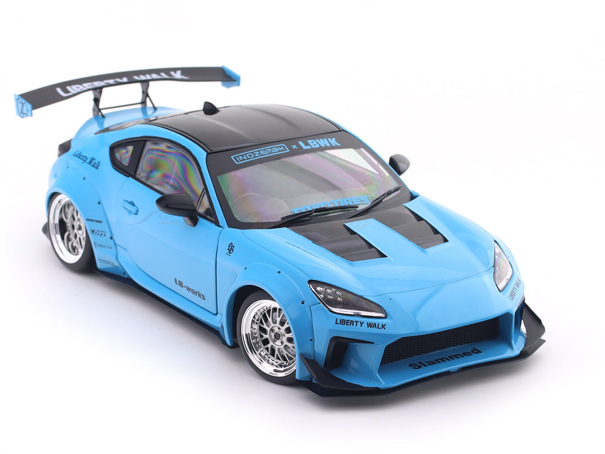 2024 Toyota GR86 LBWK Body Kit Baby Blue 1:18 Solido Licensed