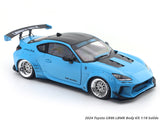 2024 Toyota GR86 LBWK Body Kit Baby Blue 1:18 Solido Licensed Diecast Scale Model Car Collectible