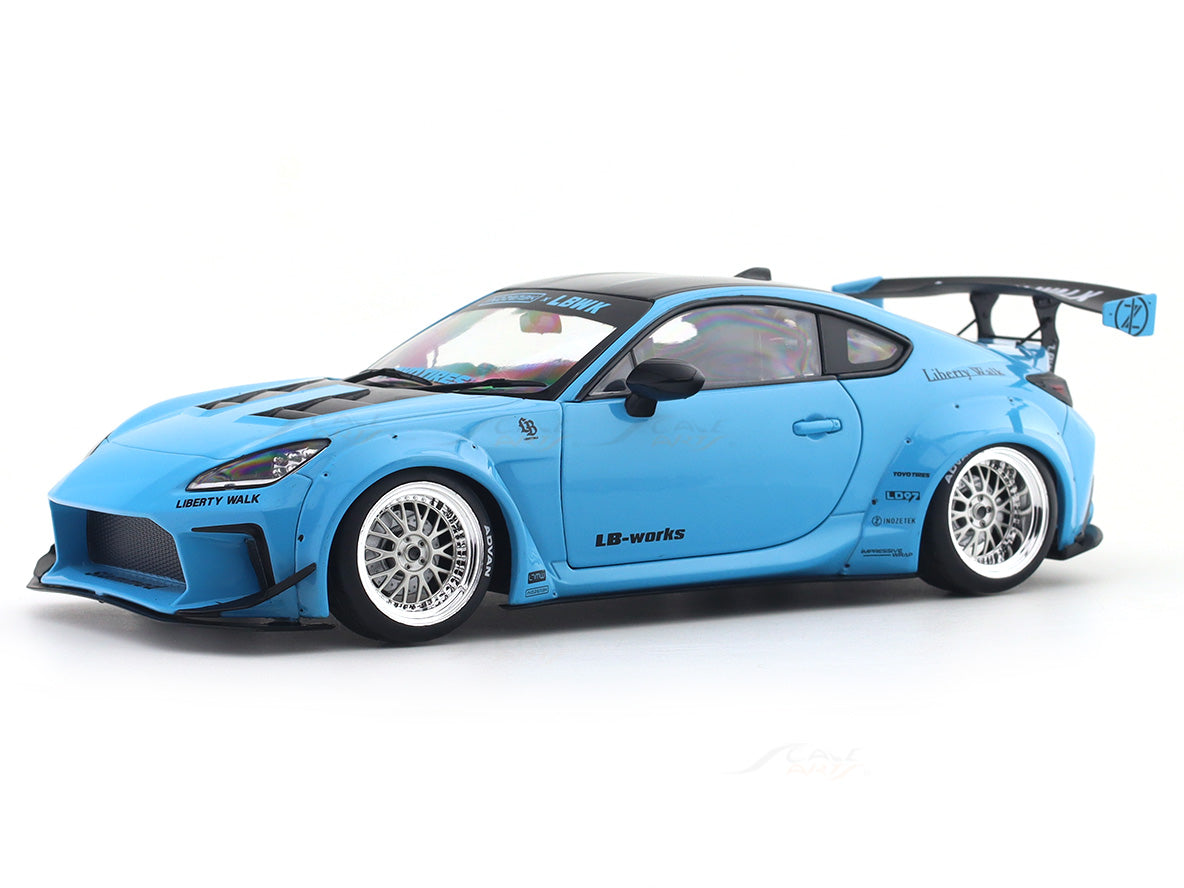 2024 Toyota GR86 LBWK Body Kit Baby Blue 1:18 Solido Licensed Diecast ...