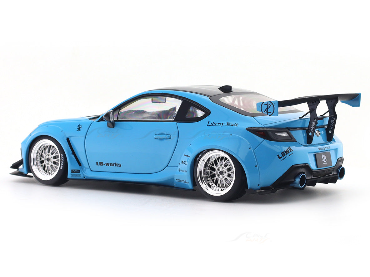 2024 Toyota GR86 LBWK Body Kit Baby Blue 1:18 Solido Licensed Diecast ...