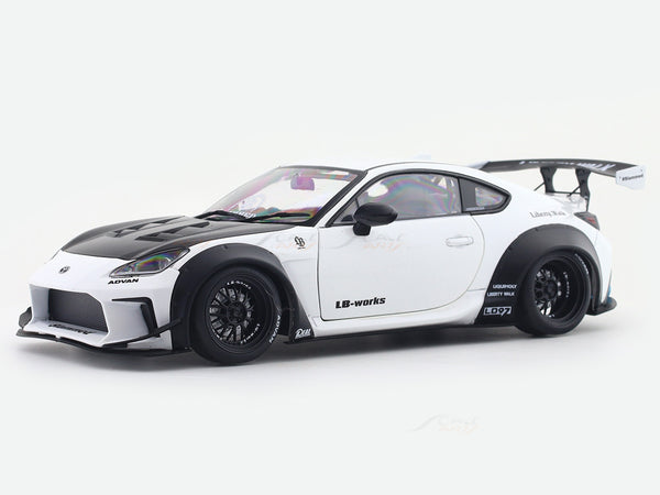 2024 Toyota GR86 LBWK Body Kit Pearl White 1:18 Solido Licensed Diecast Scale Model Car Collectible