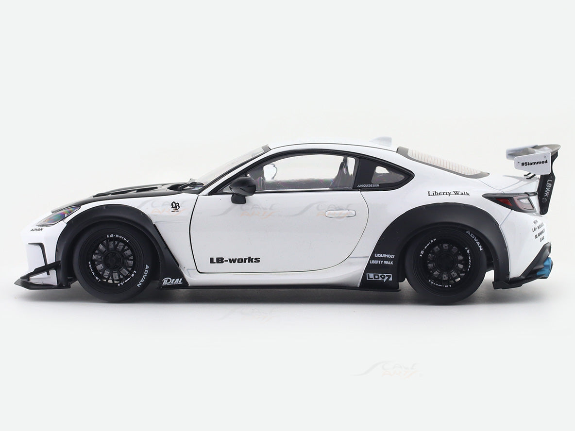 2024 Toyota GR86 LBWK Body Kit Pearl White 1:18 Solido Licensed Diecast ...