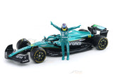 2025 Aston Martin AMR25 No.14 Fernando Alonso with Driver Figure 1:24 Bburago Licensed Formula 1 Diecast Scale Model Car Collectible | Buy in India