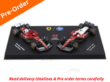 Pre Order : 2025 Ferrari SF-25 Twin Pack Lewis Hamilton  1:64 Bburago Licensed F1 Diecast model
