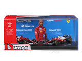 Pre Order : 2025 Ferrari SF-25 Twin Pack Lewis Hamilton  1:64 Bburago Licensed F1 Diecast model
