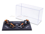 Pre Order : 2025 McLaren MCL39 Twin Pack Lando N 1:64 Bburago Licensed F1 Diecast model