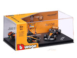 Pre Order : 2025 McLaren MCL39 Twin Pack Lando N 1:64 Bburago Licensed F1 Diecast model