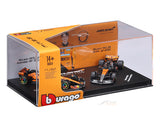 Pre Order : 2025 McLaren MCL39 Twin Pack Oscar P 1:64 Bburago Licensed F1 Diecast model