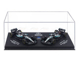 Pre Order : 2025 Mercedes W16 Twin Pack Kimi A 1:64 Bburago Licensed F1 Diecast model